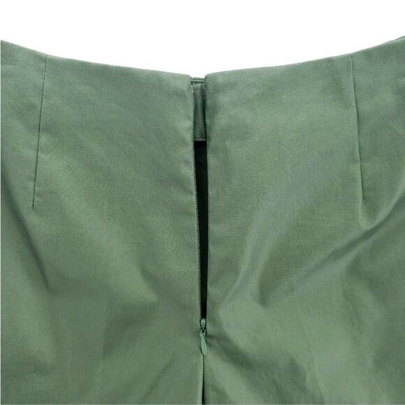 Kate Spade Saturday Green Coated High Waist Zipper Shorts 6 EUC - Picture 3 of 7